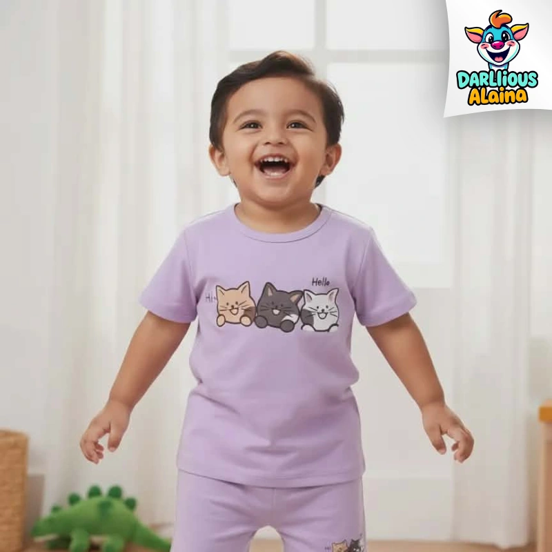 2 - Ultra-Soft 100% Pure Cotton Kids T-Shirt Set